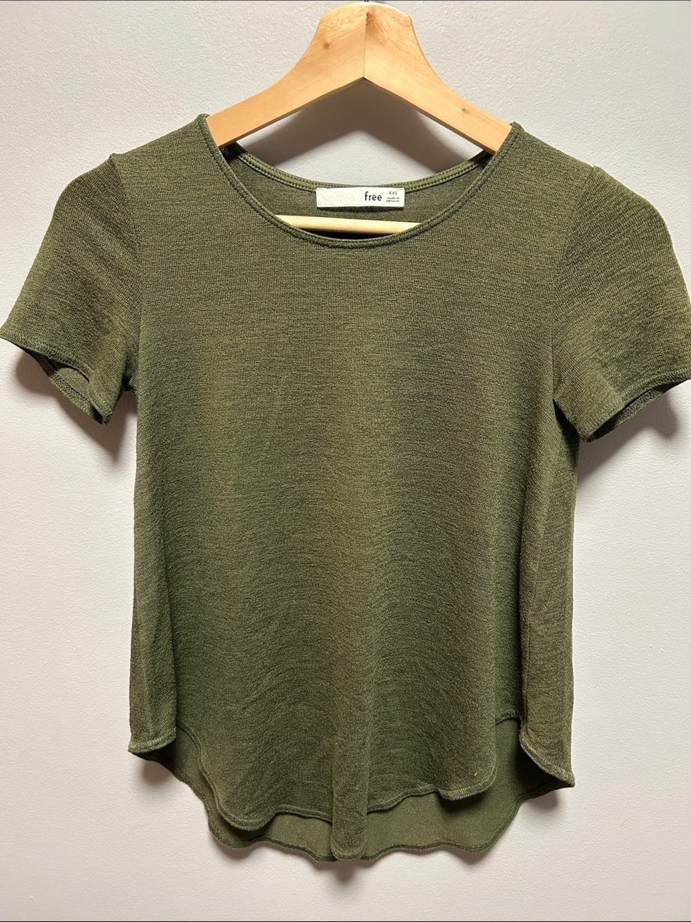 Wilfred Olive Green Short Sleeve Textured Tee
